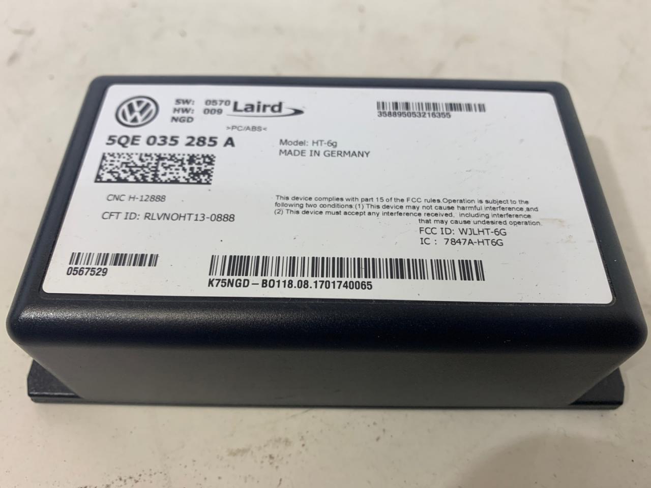 блок управления телефоном Volkswagen Tiguan 2 поколение 2018, 2.0 л., FSI, бензин, АКПП, белый, внедорожник 5 дв., 5QE035285A - фото №1