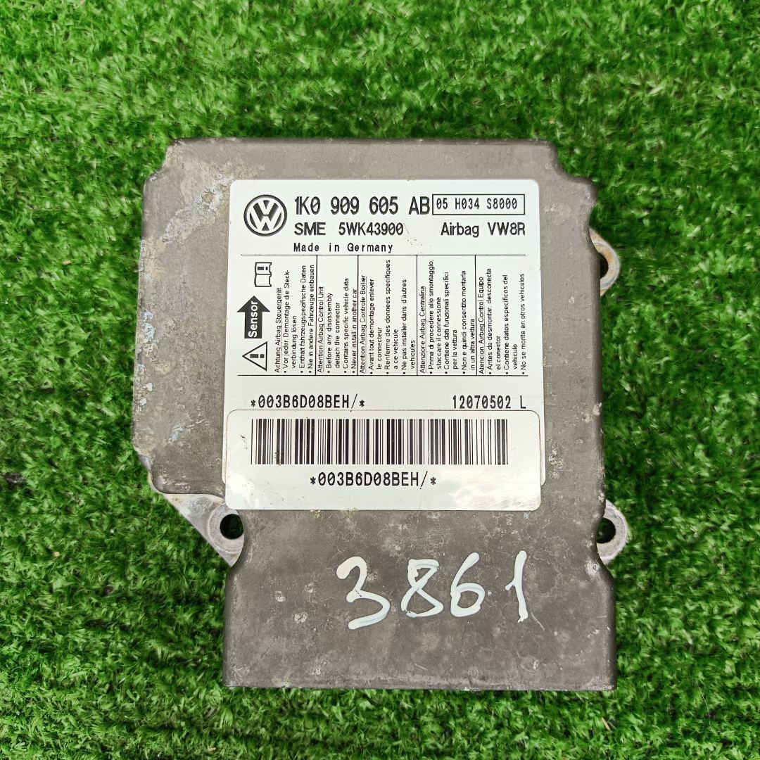 блок AirBag Volkswagen Golf 5 поколение 2007, 2.5 л., BGP, бензин, АКПП, хетчбэк 5 дв., 1K0909605AB - фото №1