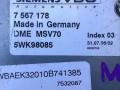блок управления двигателем BMW 6 серия E63/E64 2006, 3.0 л., N52 B30 A, бензин, АКПП, черный, купе, задний привод, правый руль, 7567178, MSV70 - фото №2