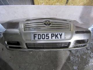 бампер передний Toyota Avensis 2 поколение (T250) (2003 - 2006), серебристый, 5211905906
