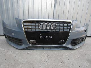 бампер передний Audi A4 B8/8K 8K2 (2007 - 2011), голубой, 8K0807437, 8K0807105AGRU