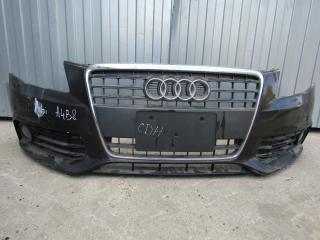 бампер передний Audi A4 B8/8K 8K2 (2007 - 2011), черный, 8K0807437, 8K0807105AGRU