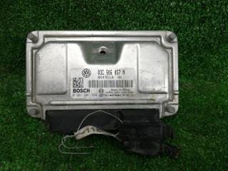 блок управления двигателем Volkswagen Polo 4 поколение [рестайлинг] 2008, 1.6 л., BTS, бензин, хетчбэк 5 дв., 03C906057N