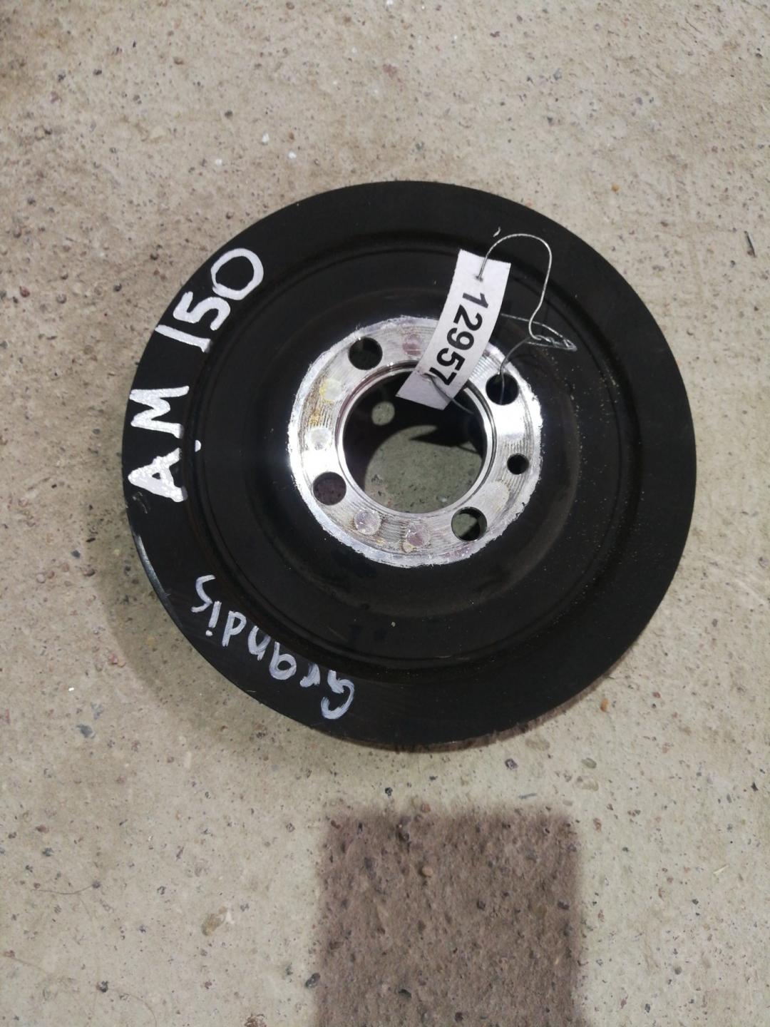 шкив коленвала Mitsubishi Grandis 1 поколение 2005, 2.4 л., 4G69, бензин, АКПП, белый, минивэн, правый руль - фото №1