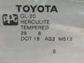 стекло двери задней левой Toyota Sienna 2 поколение [рестайлинг] 2009, 3.5 л., 2GR-FE, бензин, АКПП, красный, минивэн, передний привод - фото №2