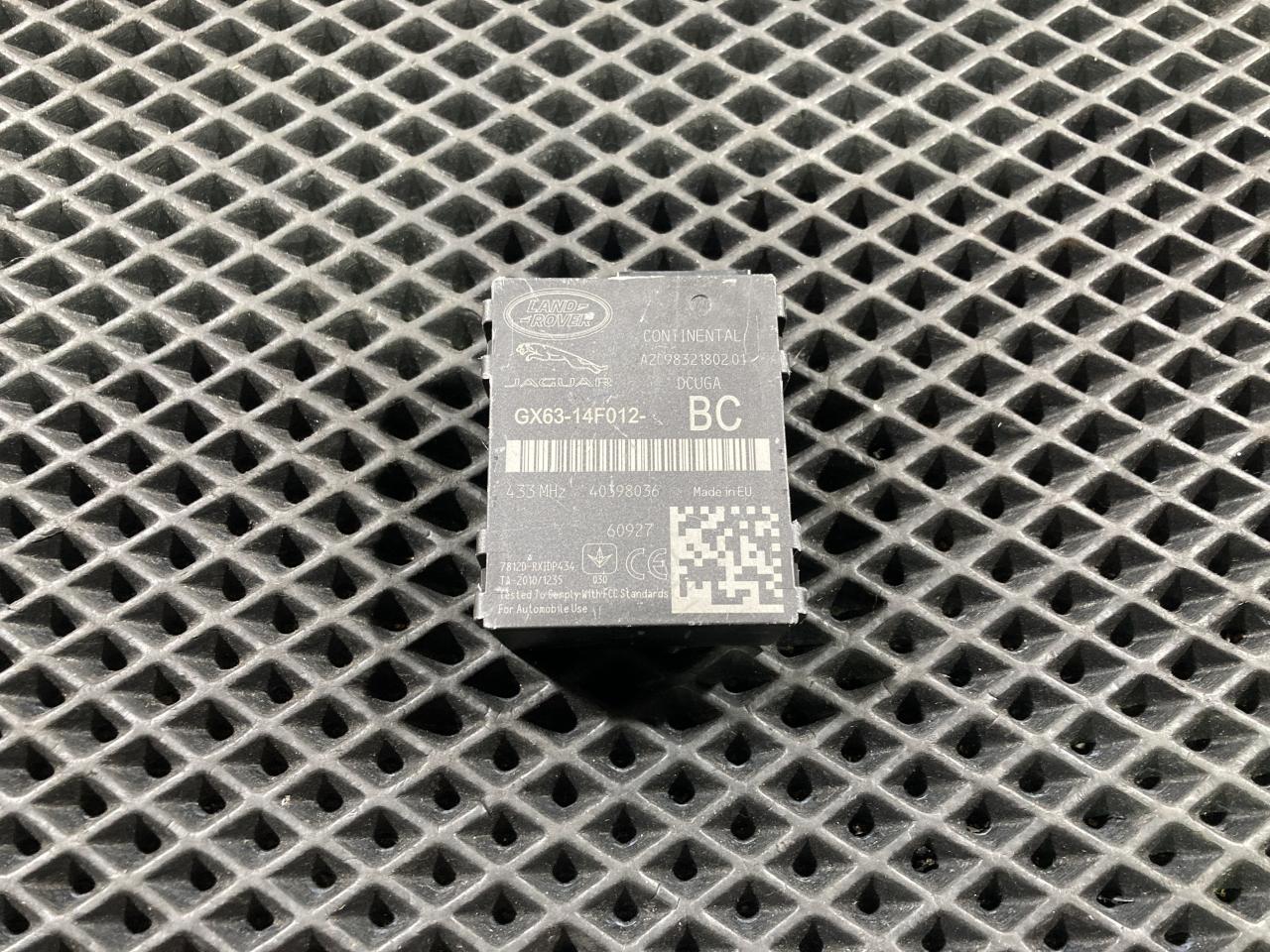 блок контроля давления в шинах Jaguar XE 1 поколение 2016, 3.0 л., бензин, седан, GX6314F012BC, T2H13554, C2D49117 - фото №1