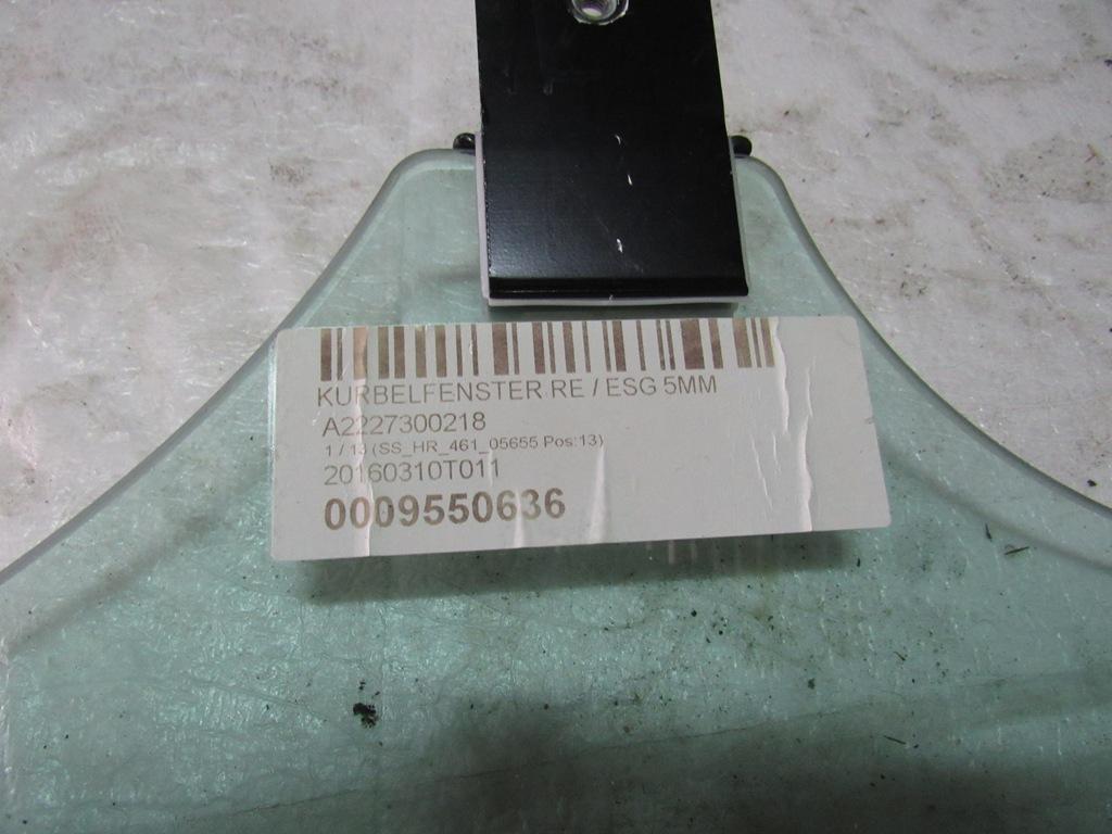 стекло двери задней правой Mercedes-Benz S-Класс W222/C217/A217 2014, 4.7 л., M 278.929, бензин, седан, 2222730218 - фото №1