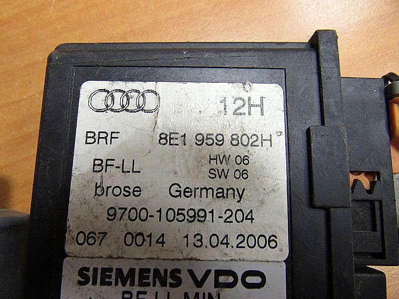 моторчик стеклоподъемника передний правый Audi A4 B7 2007, 8E1959802H - фото №1