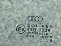 стекло двери задней правой Audi A6 4B/C5 (1997 - 2001), седан - фото №2