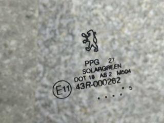стекло двери передней левой Peugeot 407 1 поколение 2006
