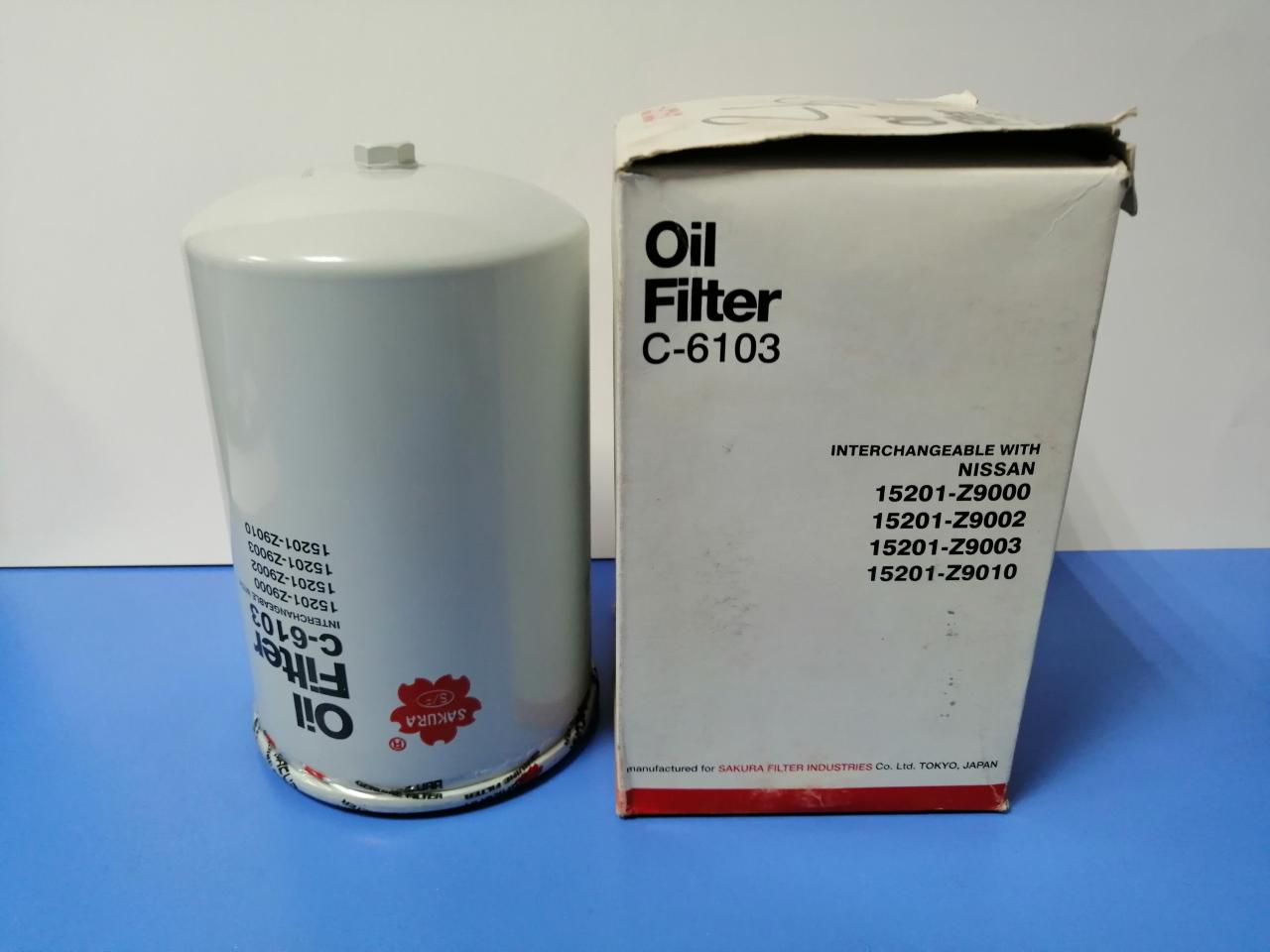 фильтр масляный , 15201-Z9000, 15201-Z9002, 15201-Z9003, 15201-Z9010, C-6103 - фото №1