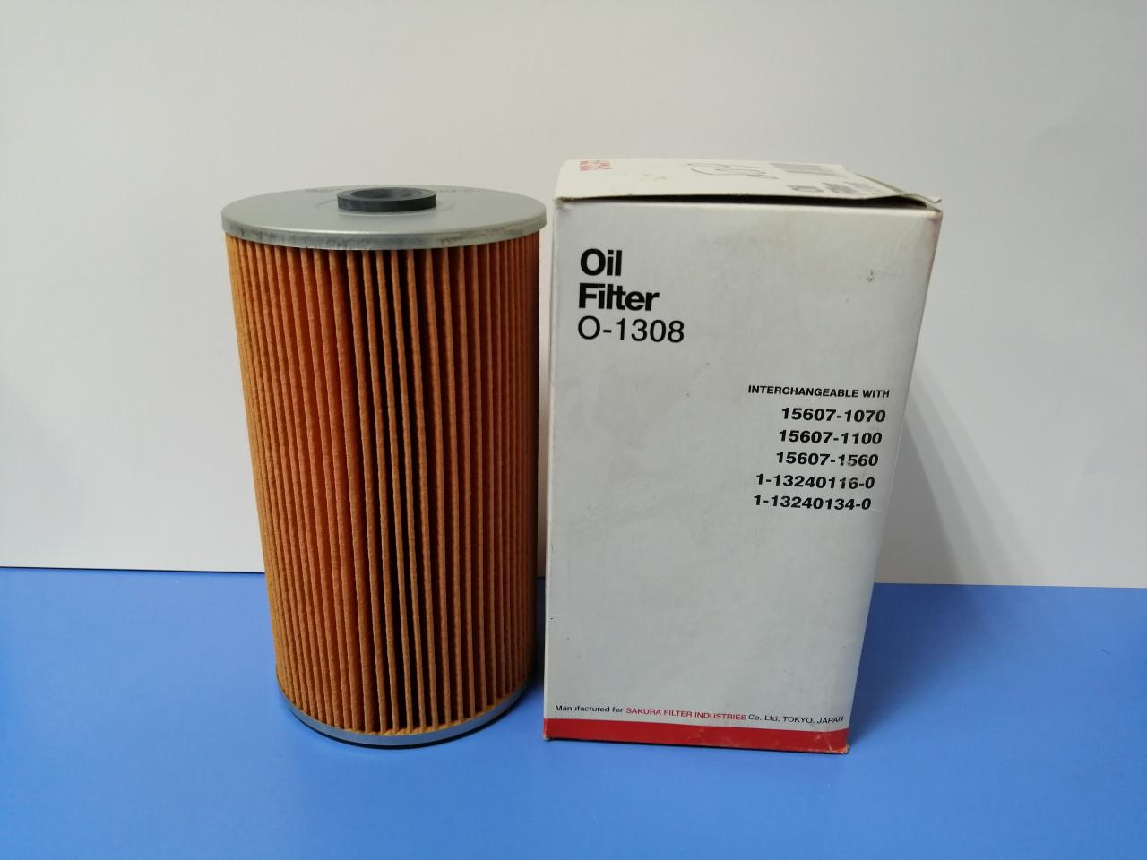 фильтр масляный , 15607-1070, 15607-1100, 15607-1560, 1-13240116-0, 1-13240134-0, O-1308 - фото №1
