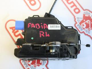 замок двери задней левой Skoda Fabia 2 поколение (5J) [рестайлинг] 5J5 2010, 1.2 л., BZG, бензин, МКПП, голубой, хетчбэк 5 дв.