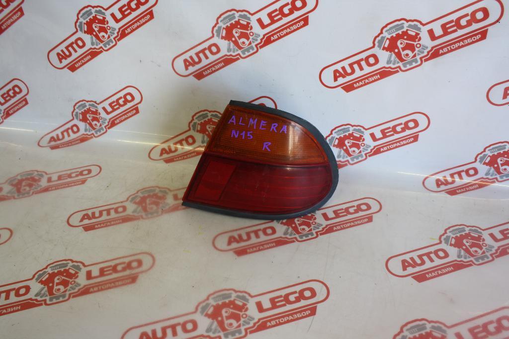 фонарь задний правый Nissan Almera N15 1997, GA15DE, бензин, МКПП, красный, седан, передний привод - фото №1