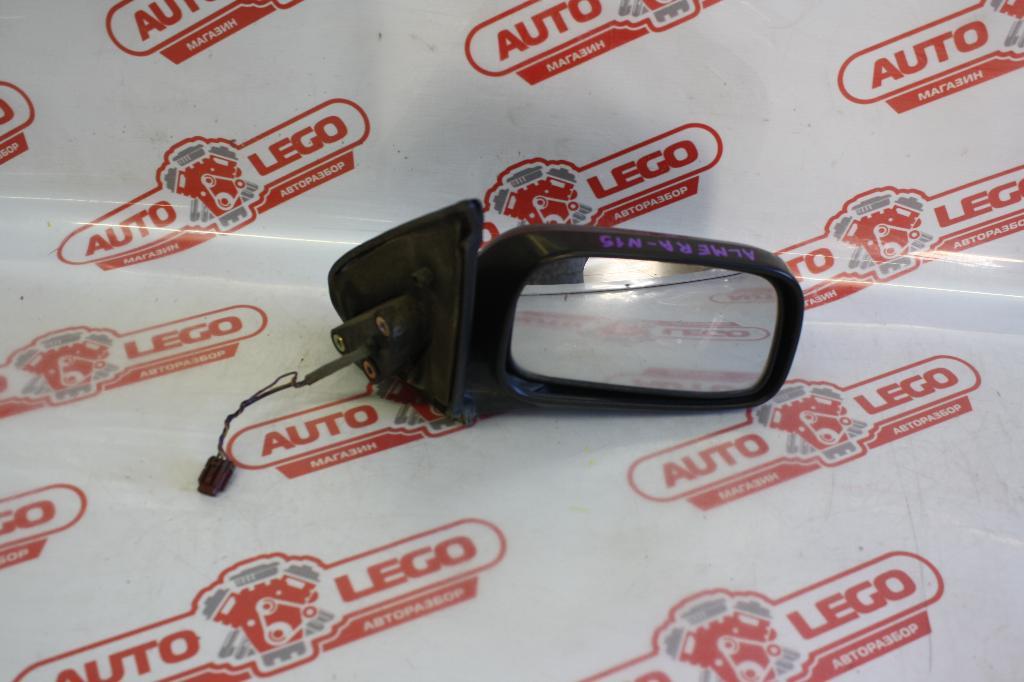 зеркало наружное правое Nissan Almera N15 1997, GA15DE, бензин, МКПП, красный, седан, передний привод - фото №1