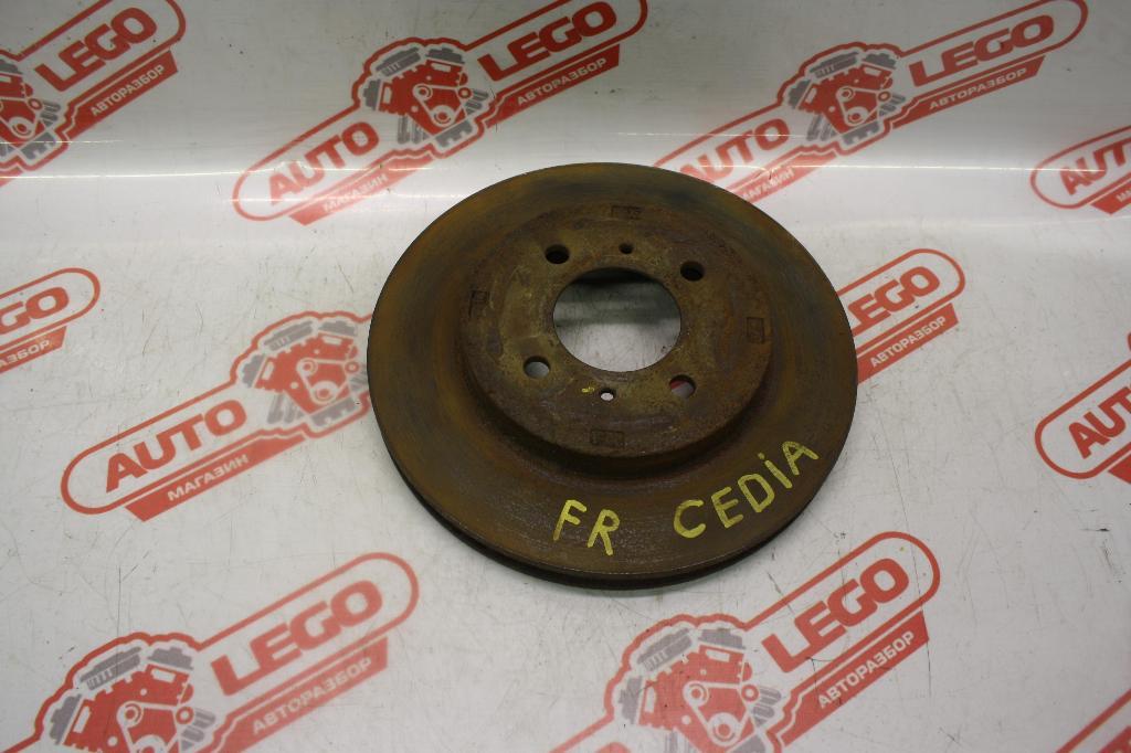 диск тормозной передний Mitsubishi Lancer Cedia 9 поколение CS2A 2000, 1.5 л., бензин, вариатор, серый, седан, передний привод, правый руль, MB699284 - фото №1