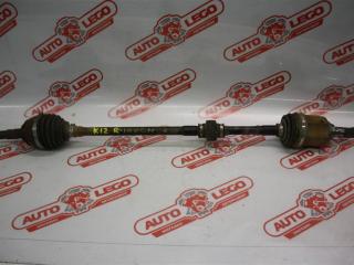 полуось передняя правая (приводной вал, ШРУС) Nissan March K12 AK11 2002, 1.2 л., CR12DE, бензин, АКПП, черный, хетчбэк 5 дв., передний привод, правый руль, 39100AX005