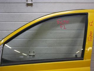 стекло двери передней левой Toyota Echo 1 поколение NCP10 2001, 1.5 л., 1NZ-FE, бензин, АКПП, желтый, седан, передний привод