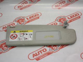 козырек солнцезащитный Volkswagen Polo 5 поколение [рестайлинг] 602 2016, 1.6 л., CWV, бензин, МКПП, белый, седан, передний привод, 6R0857551E