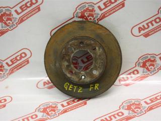 диск тормозной передний Hyundai Getz 1 поколение TB 2003, 1.3 л., G4EA, бензин, МКПП, красный, хетчбэк 5 дв., передний привод