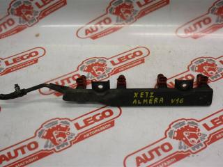 Рейка топливная (рампа) с форсунками Nissan Almera N16 [рестайлинг] N16 2005, 1.6 л., QG16DE, бензин, МКПП, серебристый, хетчбэк 5 дв., передний привод