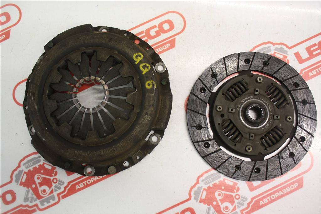 Корзина сцепления с диском Chery QQ6 S21 2009, SQR472F 1100 68л.с., бензин, МКПП, красный, хетчбэк 5 дв., передний привод, S111601020DA - фото №1