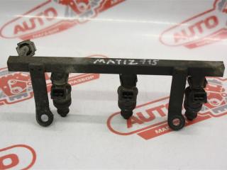 Рейка топливная (рампа) с форсунками Daewoo Matiz M100 KLYA 2000, 0.8 л., F8CV, бензин, АКПП, зеленый, хетчбэк 5 дв., передний привод