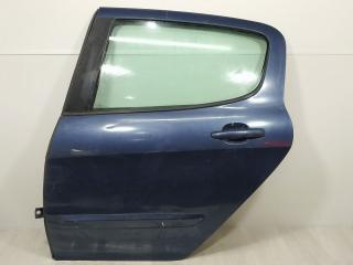 дверь задняя левая Peugeot 308 1 2007, 1.6 л., HDi, 9HZ (DV6TED4), дизель, 5МКПП, синий, хетчбэк 5 дв., передний привод, 9006L7