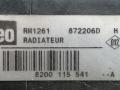 радиатор (основной) Renault Megane 2 поколение 2003, 1.4 л., i, K4J 730, бензин, МКПП, серебристый, хетчбэк 5 дв., передний привод, VALEO, 8200115541A - фото №3