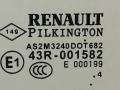 стекло двери передней левой Renault Laguna 2 поколение 2004, 1.9 л., DCi, F9Q 670, дизель, МКПП, салатовый, универсал, передний привод, 43R-001582, 8200000386 - фото №2