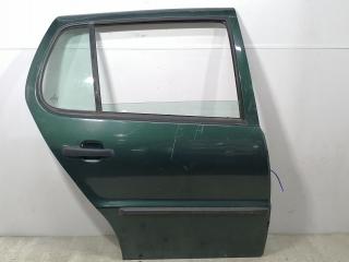 дверь задняя правая Volkswagen Polo 3 поколение 1996, 1.4 л., i, APQ, бензин, МКПП, зелёный, хетчбэк 5 дв., передний привод, 6N4833056