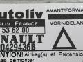 блок AirBag Renault Laguna 1 поколение 1998, 1.6 л., i, K4M 720, бензин, МКПП, зелёный, хетчбэк 5 дв., передний привод, 550536200, 7700429436B - фото №3