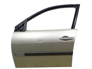 дверь передняя левая Renault Megane 2 поколение [рестайлинг] 2006, 1.6 л., i, K4M 812, бензин, 5МКПП, бежевый, универсал, передний привод
