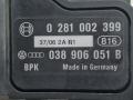 датчик абсолютного давления Skoda Fabia 1 поколение [рестайлинг] 2006, 1.4 л., TDi, BNV, дизель, чёрная, универсал, передний привод, 0281002399, 038906051B - фото №2