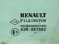 стекло двери передней левой Renault Laguna 2 поколение 2002, 1.8 л., i, F4P 770, бензин, МКПП, серебристый, хетчбэк 5 дв., передний привод, 8200000386 - фото №2