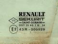стекло двери задней левой Renault Laguna 2 поколение 2002, 1.8 л., i, F4P 770, бензин, МКПП, серебристый, хетчбэк 5 дв., передний привод, 8200000387 - фото №2