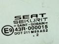 стекло двери задней левой SEAT Ibiza 2 поколение [рестайлинг] 2002, хетчбэк 5 дв., 43R-000015 - фото №2