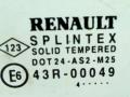 стекло двери передней левой Renault Scenic 2 поколение 2004, 43R-00049 - фото №2
