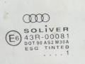 стекло двери задней правой Audi A6 C5 [рестайлинг] 2004, универсал, 43R-00081 - фото №2