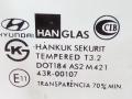 стекло двери передней правой Hyundai Getz 1 поколение 2004, хетчбэк 3 дв., 43R-00107 - фото №2