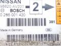 блок AirBag Nissan Primera P12 2003, 1.8 л., i, бензин, BOSCH, 98820AV200, 0285001420 - фото №3