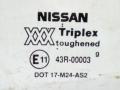 стекло двери задней левой Nissan Primera P10 1995, 43R-00003 - фото №2