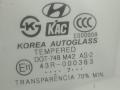 стекло двери передней правой Hyundai Sonata 5 поколение 2007, 2.0 л., D4EA, дизель, МКПП, баклажан, седан, передний привод, 43R-000383, 824213K000 - фото №2