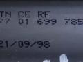 фонарь салона (плафон) Renault Safrane 1 поколение [рестайлинг] 1999, 2.2 л., G8T 740, дизель, МКПП, синий, лифтбэк, передний привод, 7701699785 - фото №6