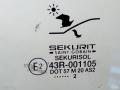 стекло двери задней левой Saab 9-5 1 поколение [рестайлинг] 2002, седан, 43R-001105 - фото №2