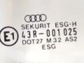 стекло двери задней левой Audi 100 С3 [рестайлинг] 1990, 43R-001025 - фото №2