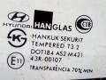 стекло кузовное боковое левое Hyundai Getz 1 поколение 2005, 43R-00107 - фото №2