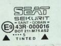 стекло двери передней левой SEAT Ibiza 2 поколение 1995, 43R-000016 - фото №2