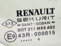 форточка задняя правая Renault Megane 2 поколение 2004, универсал, 43R-000015, 8200043708 - фото №2