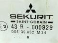 стекло двери задней правой Mitsubishi Carisma 1 поколение 1998, хетчбэк 5 дв., 43R-000929 - фото №2